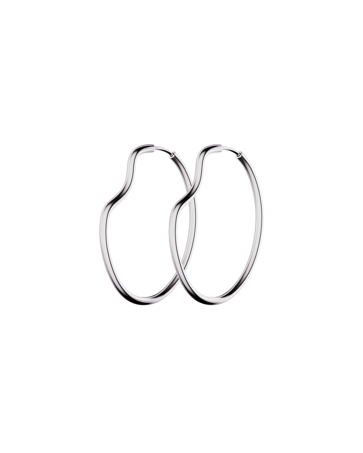 Ripple Hoops in 925 sterling silver