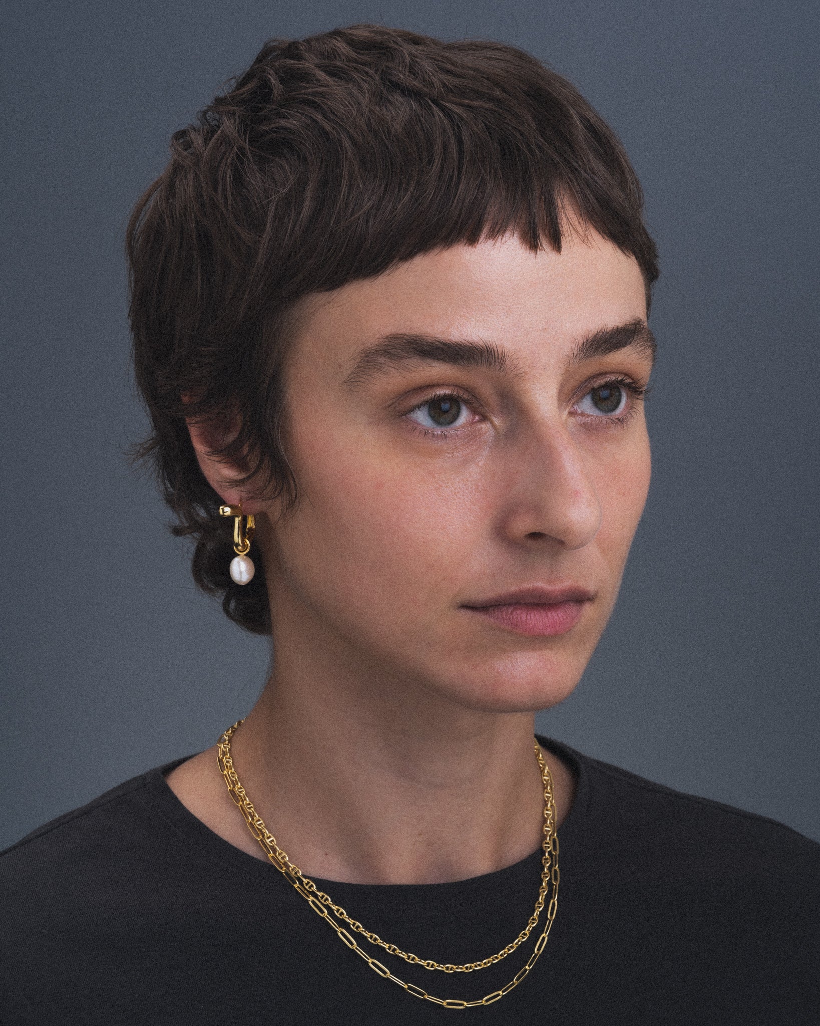 Pearl Drop Hoops