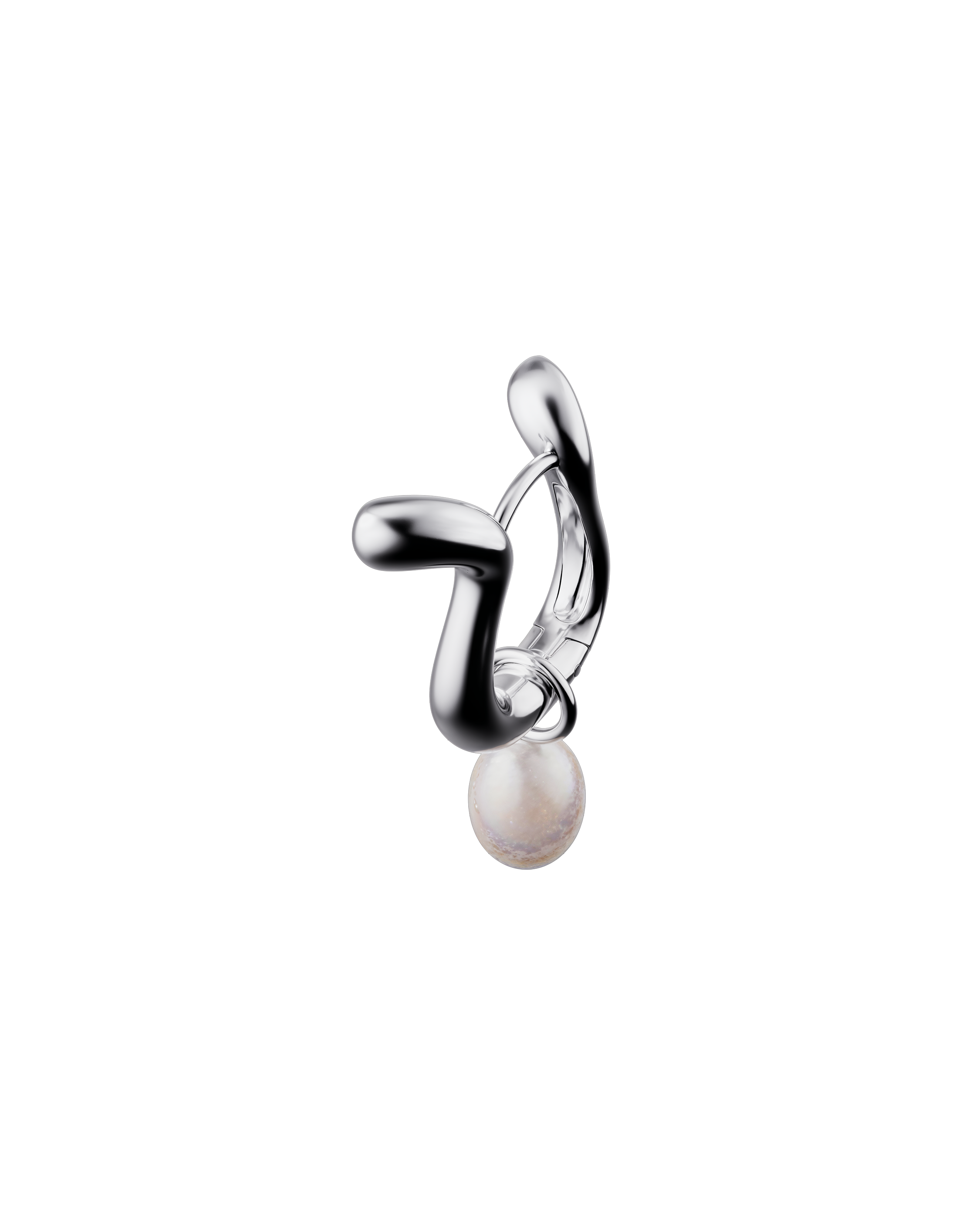 Pearl Drop Hoops