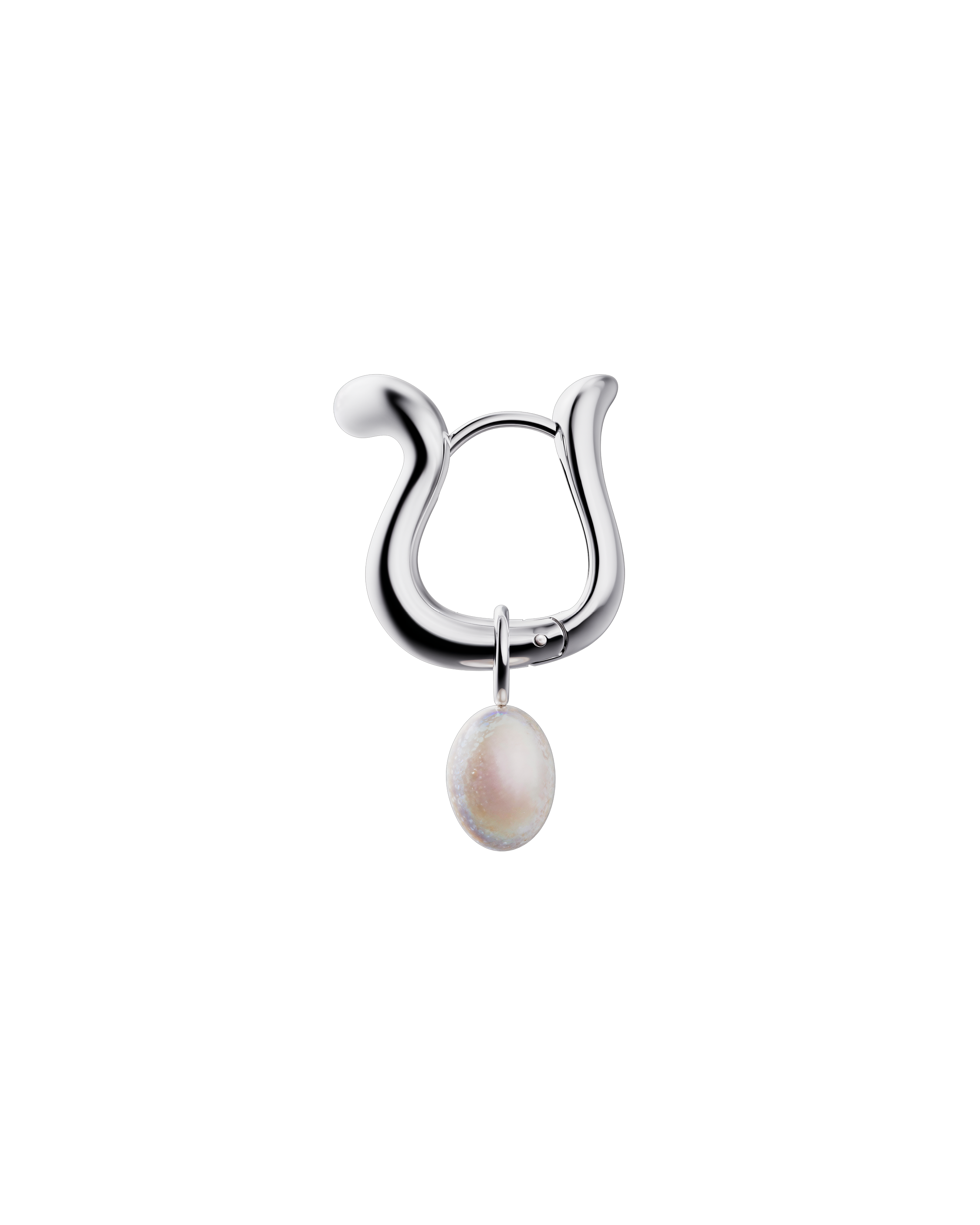 Pearl Drop Hoops