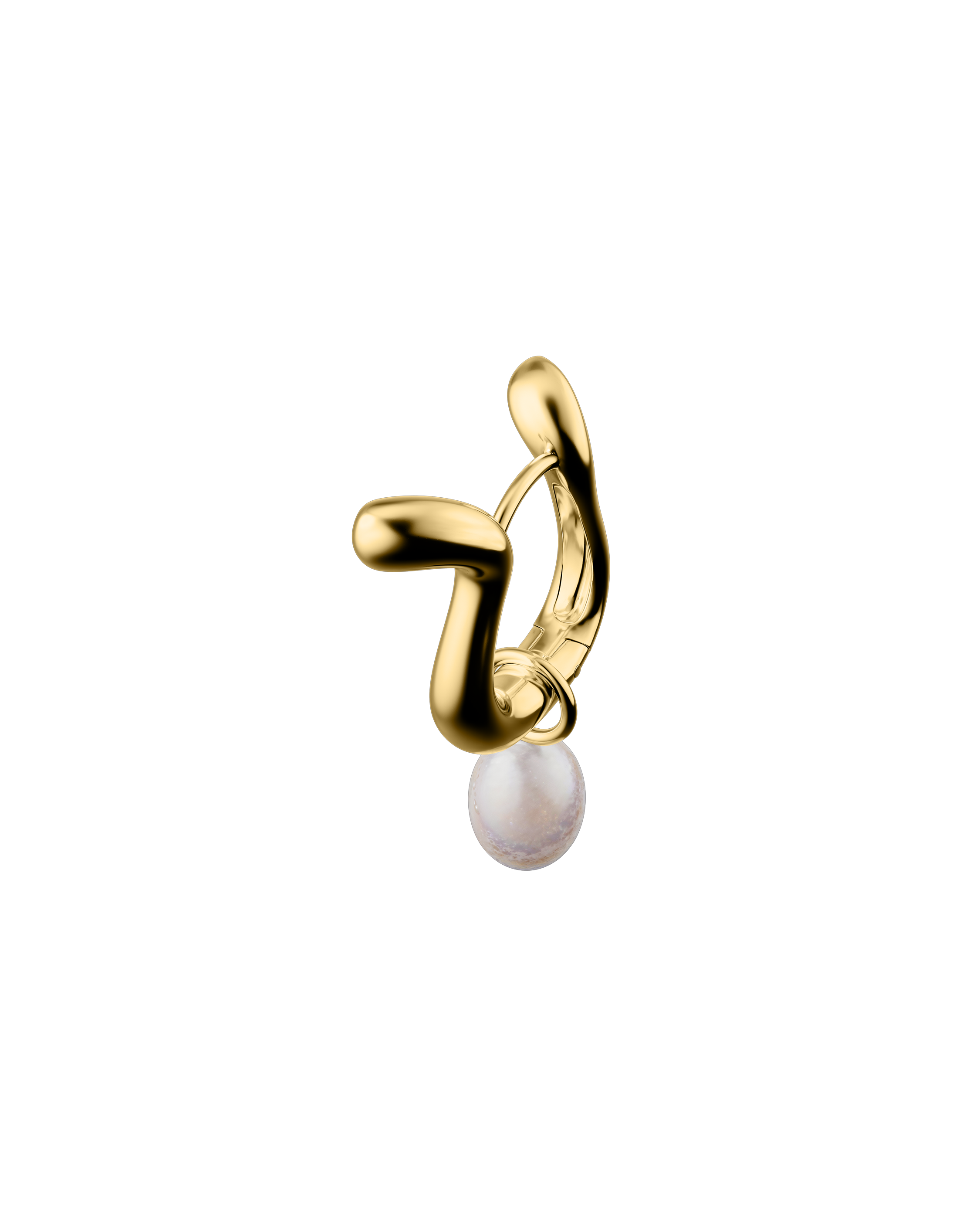 Pearl Drop Hoops