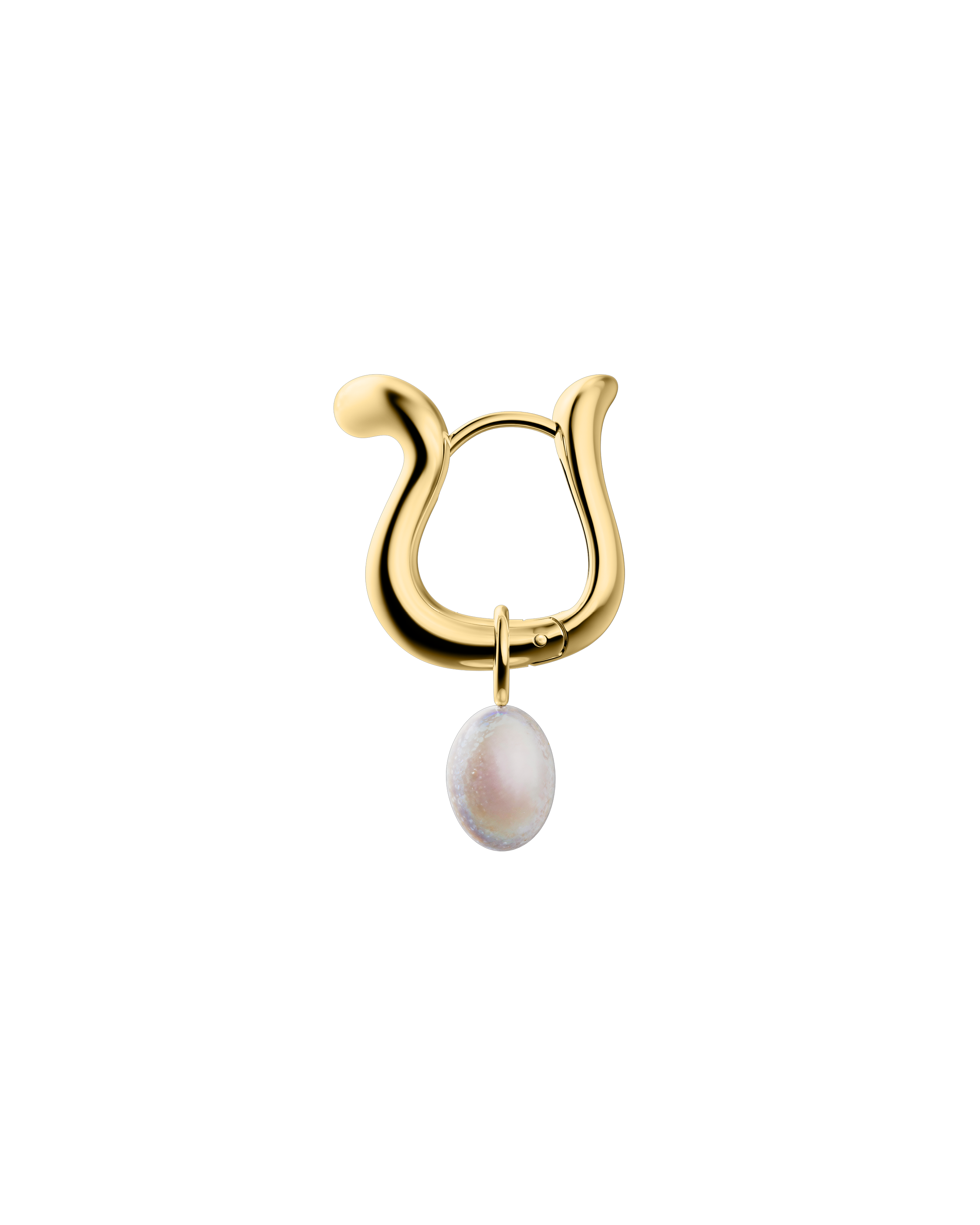 Pearl Drop Hoops