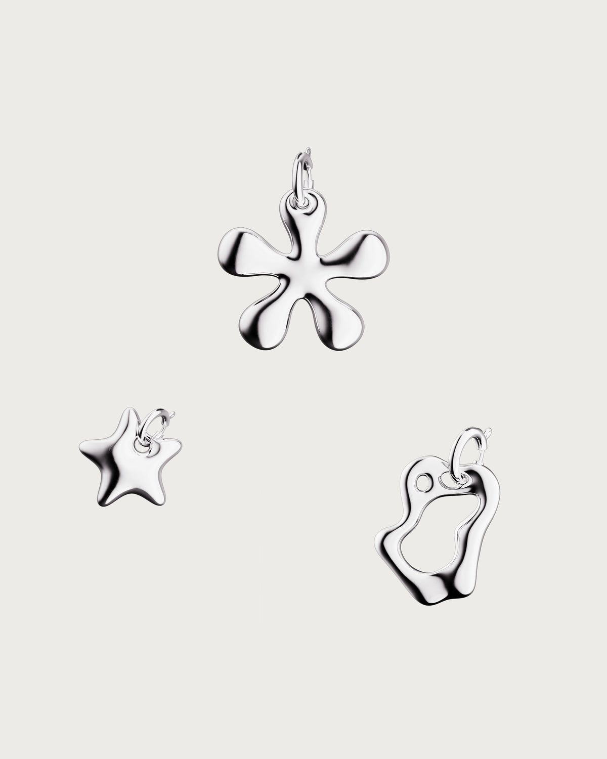 FIUNA Y2K Set: Star Charm, Droplet Charm und Flower Charm